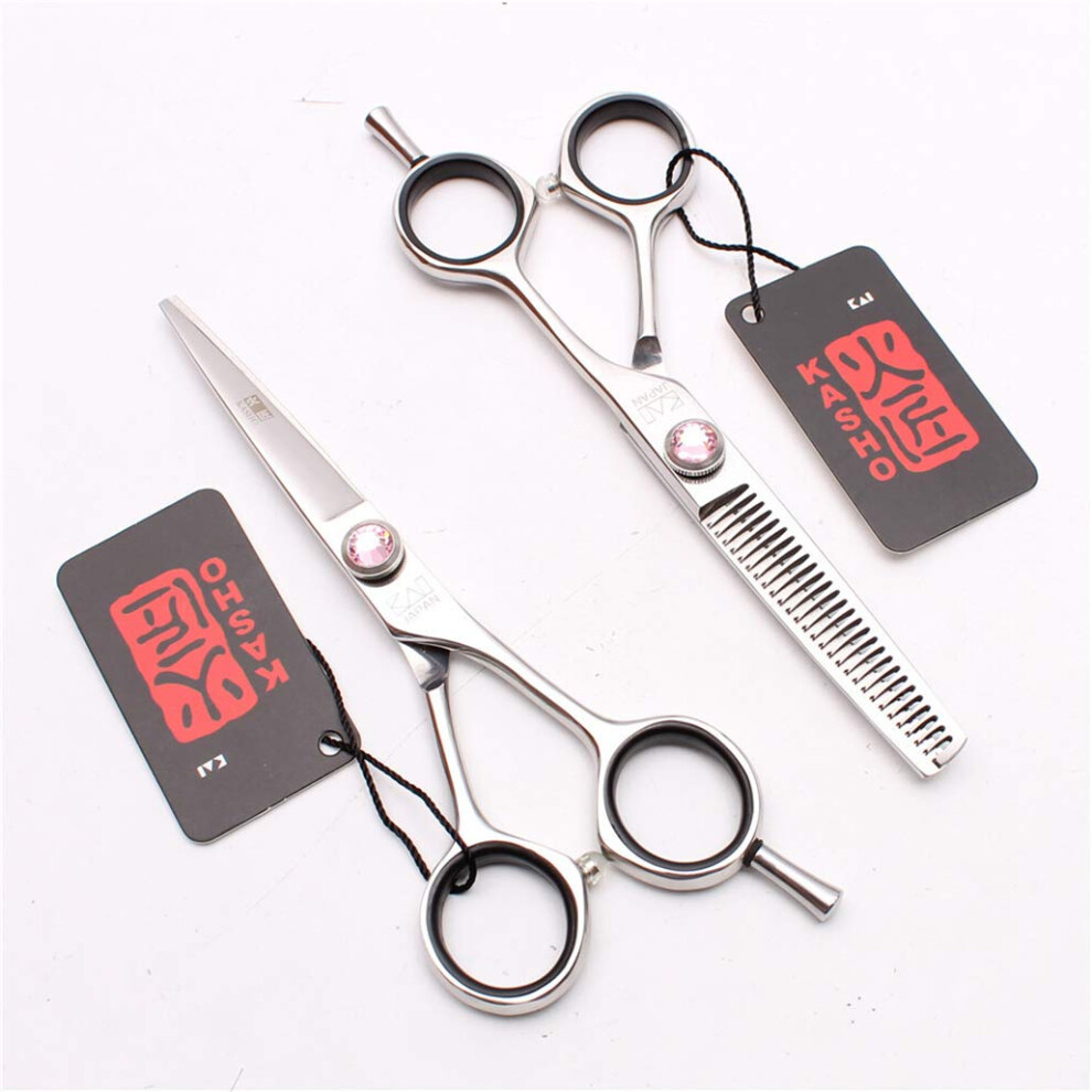 6.0 Inch Professional Hairdressing Scissors Set 440C Steel Smooth Precision Cutting Ergonomic Grip