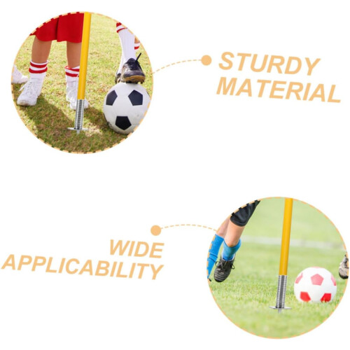 2Pcs Spring Loaded Soccer Corner Flag Stakes with Durable Iron Ground Spike for Quick Setup Training 1