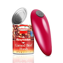 Electric Can Opener One Touch Battery Operated with Smooth Edge Cutting and Hands Use for Seniors
