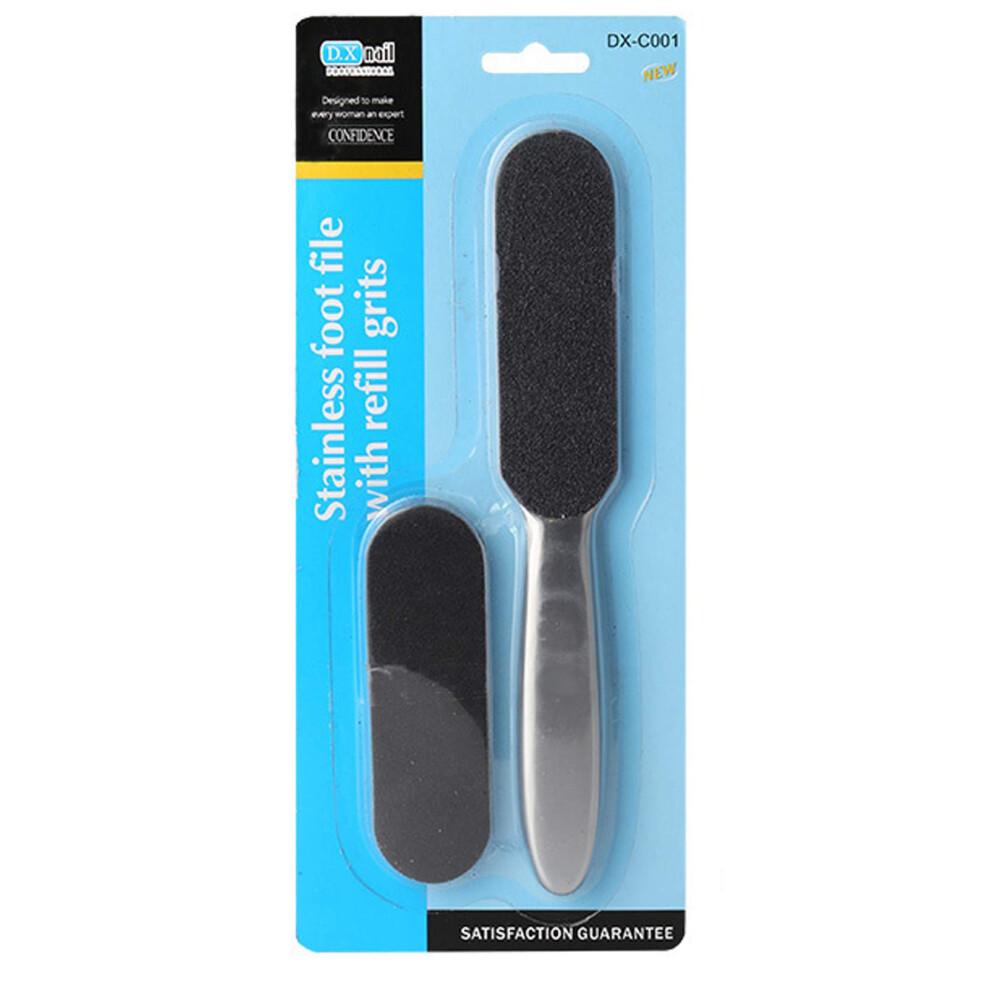 Foot Callus Remover Pedicure Foot File, Reusable Stainless Steel Rasp for Cracked Heels and Dry Skin