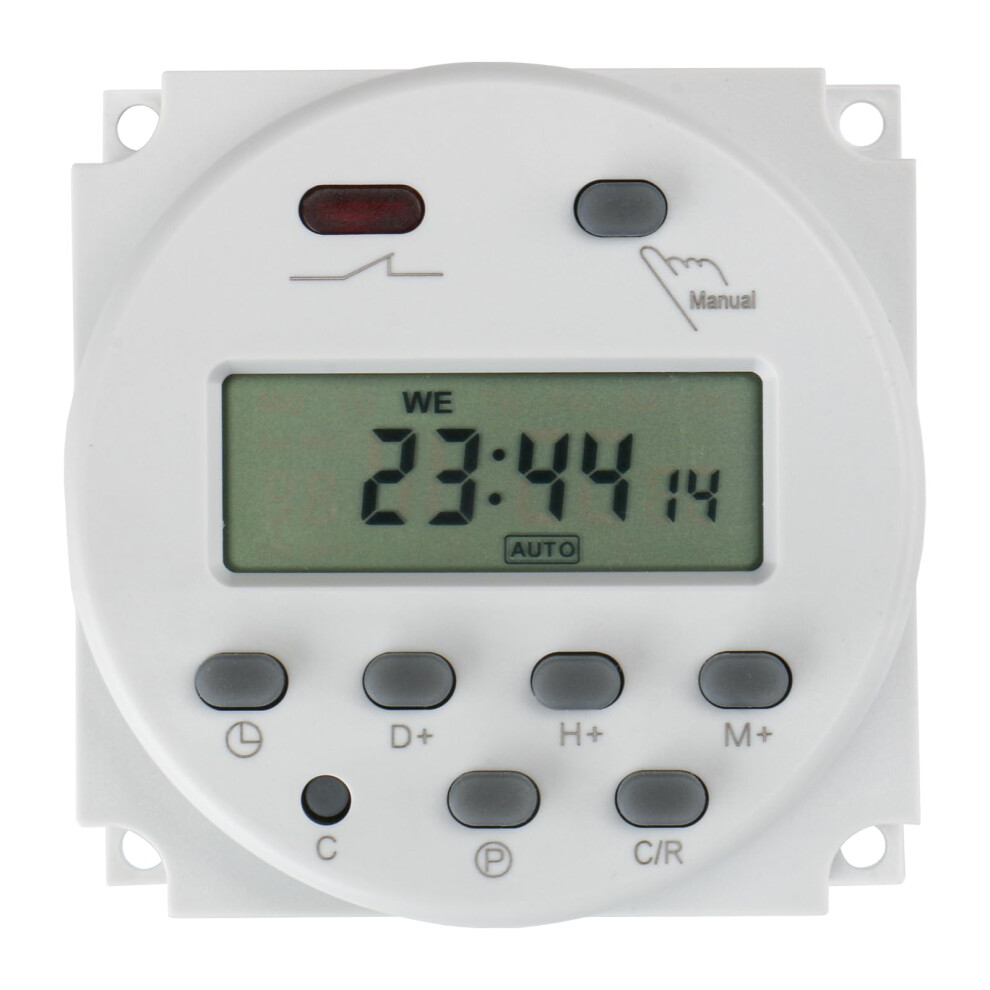 12V Programmable Timer Relay With Lcd Display, 16A Heavy Duty, Daily And Weekly Scheduling 9070919712401