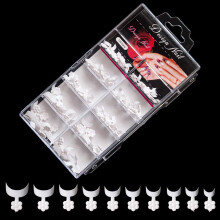 100 Pcs White Coffin False Nail Tips, 10 Sizes Acrylic Nails for Easy DIY Home Nail Art