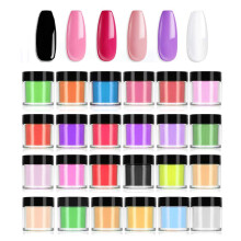 24 Colors Acrylic Nail Powder Set for 3D Nail Art, UV LED Compatible, LongLasting Adhesion