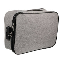 1 pc Large Bag Multifunctional Card Bag Office Bag With Lock Gray 37X27CM Grey 37X27CM