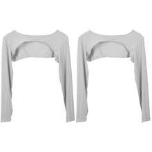 Shawl 2 Count Grey Arm Sleeves Cooling for Women Sun Outdoor Polyester