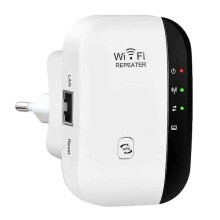 WLAN Repeater 300 Mbps 2.4 GHz, WiFi Range Extender with Ethernet Port, WPS, Mini Amplifier Receiver compatible with