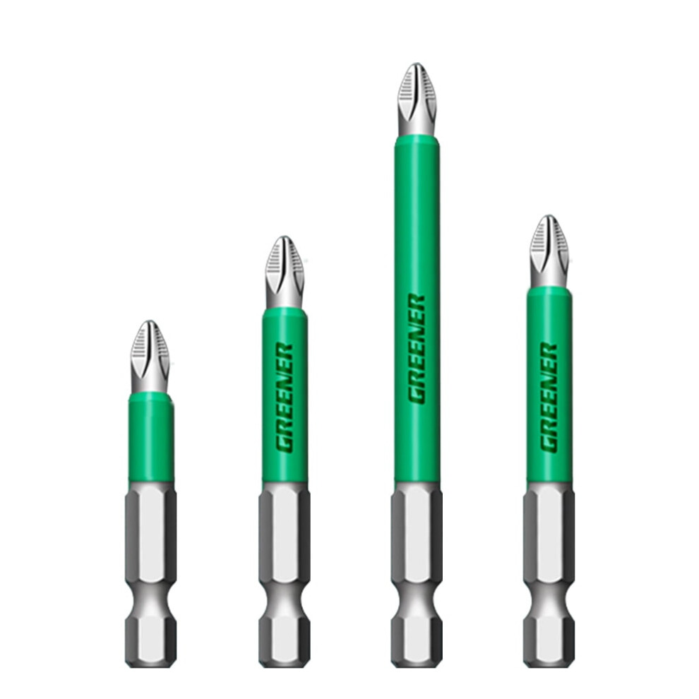 Tssuoun Greener Screwdriver Drill Bit Set Anti-Slip Diy Screw Driver Portable High Precision Household Tools Extractor Accessories 50/65/70/90Mm 4Pcs 9377112426716