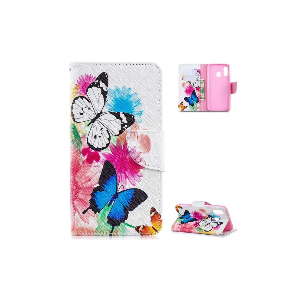 Wallet Case Compatible With Samsung Galaxy A20e Â Colorful Butterflies 9377112426211