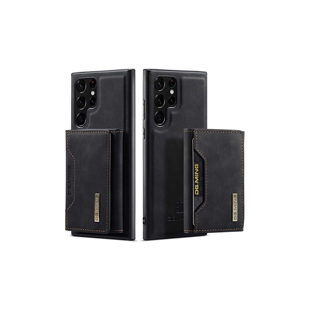 8-Compartment Compatible With Samsung S22 Ultra Shockproof Case With Magnetic Card Holder Dg.ming Detach Black 9377112426648