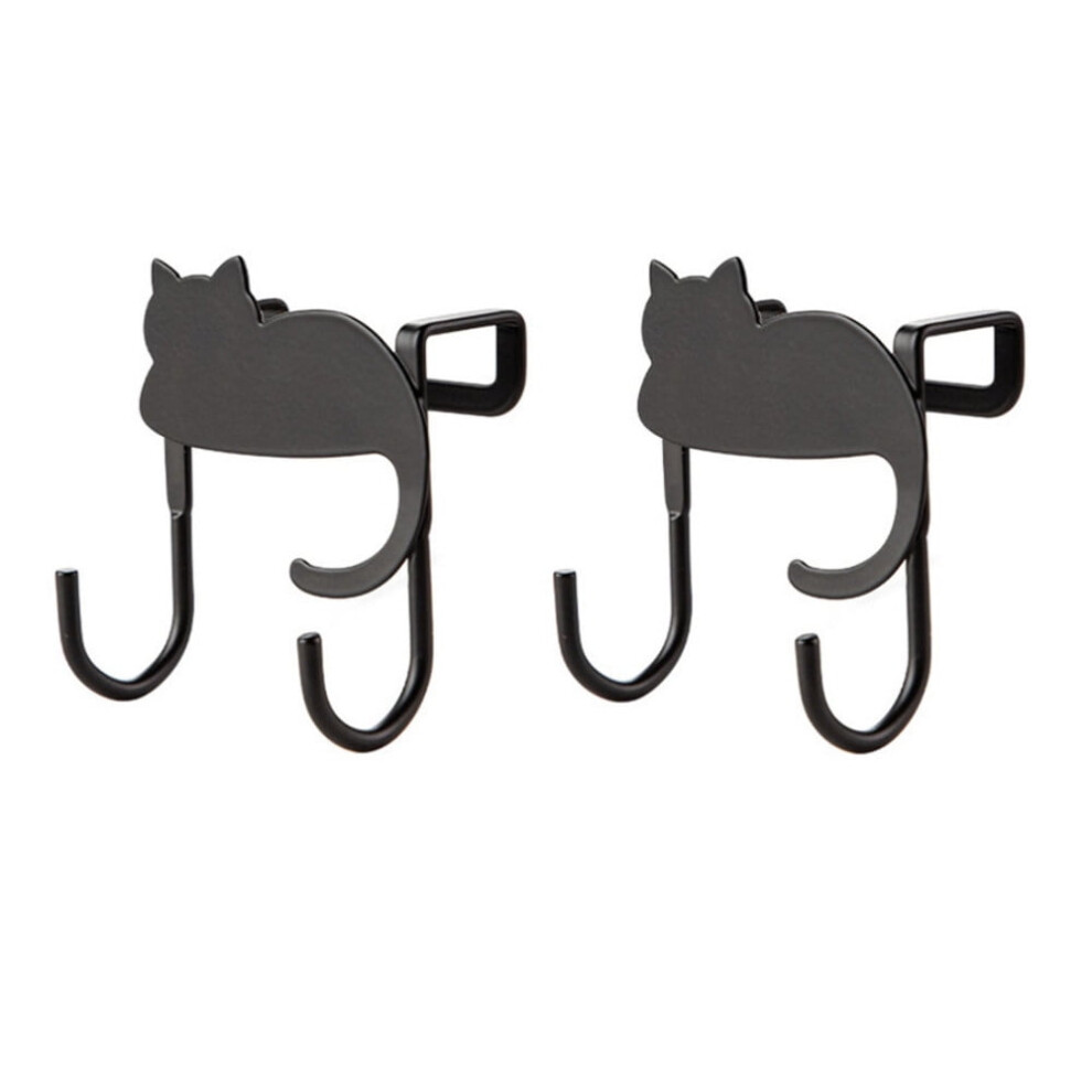 Over The Door Hooks, 6Pcs Sturdy Metal Single Over Door Hooks Cat Design Over The Door Towel Rack For Hanging Towels, Clothes,Bags, Hats 9377112426761