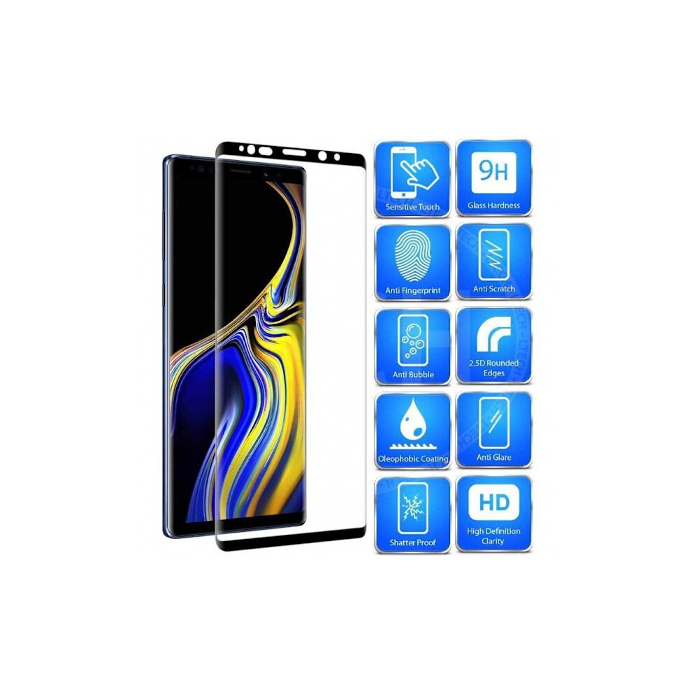 Compatible With Samsung Note 9 Fullframe 3D 0.26Mm 2.5D 9H Tempered Glass Transparent 9377112426600