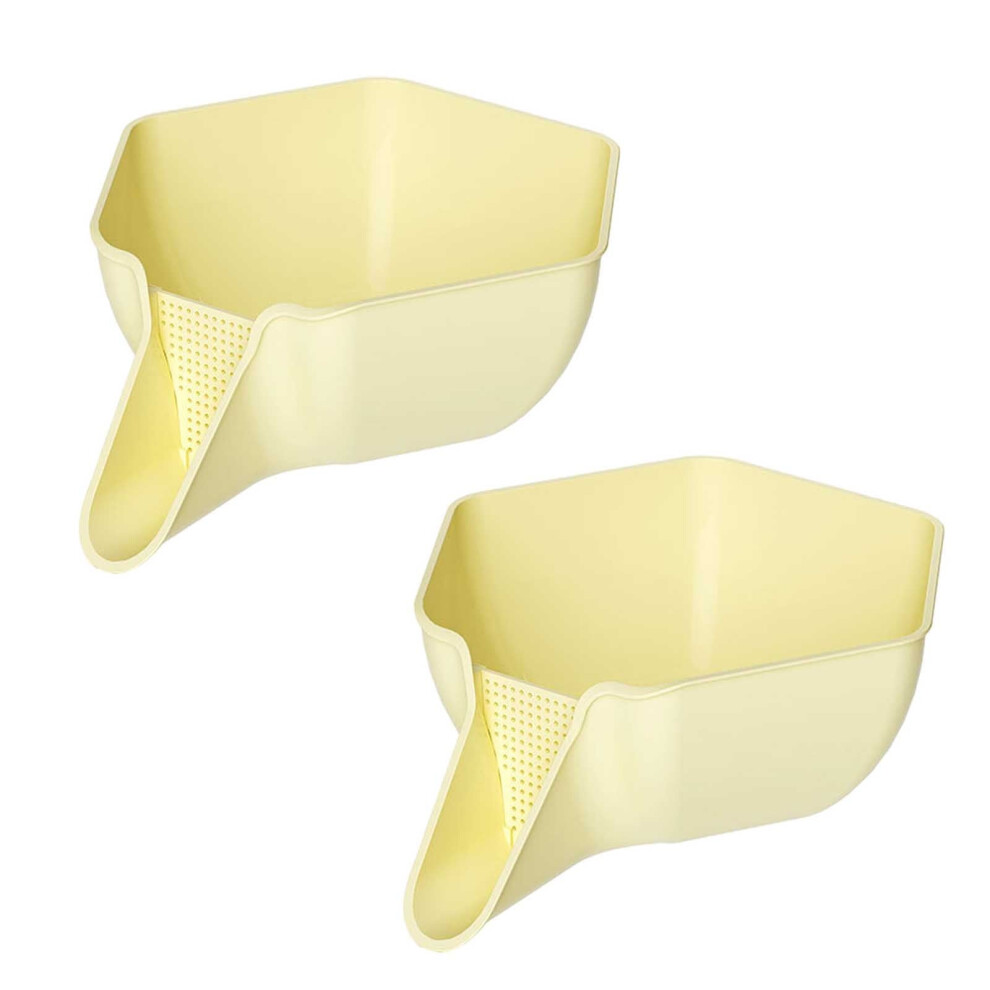 2Pc Sink Draining Basket, Drainage Basket Funnel, Large Capacity Vegetable Washing Basket, Fruit Basket For Countertop Plastic 9377112427614