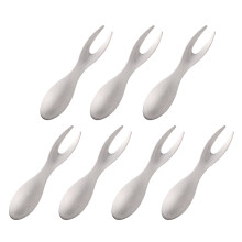 7 Pcs Stainless Steel Corn Fork Flatware Fruit Fork Dessert Fork Home Tableware Food Pick