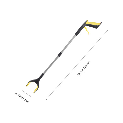 2 PCS Folding Trash Can Picker Upper Grabber Tool Garbage Multifunction Heavy Quick Litter Clip 2