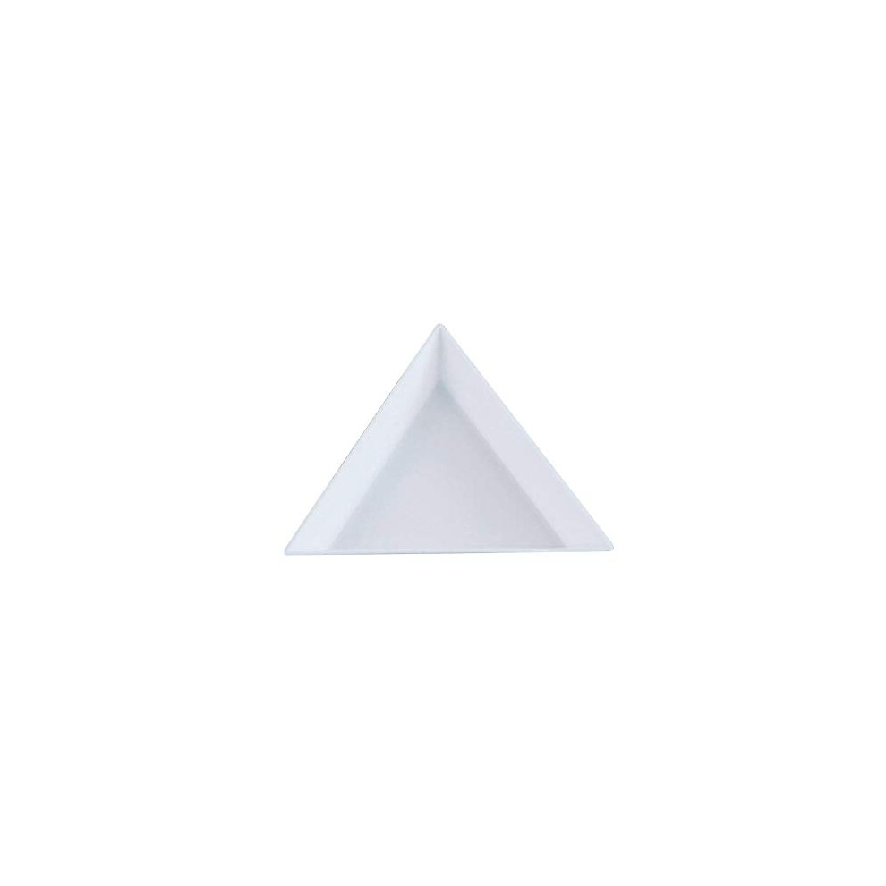 10Pcs Nail Art Tray Set with Triangle and Round Rhinestone Sorting Holders for Organized Crafts
