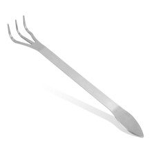 Stainless Steel Bonsai Root Rake 3 Prong Tool for Soil Loosening and Gardening Comfort Grip