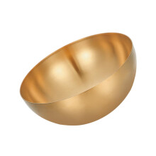 Stainless Steel Serving Bowl Matte Gold Finish Smooth Edge MultiPurpose for Salad Rice Soup