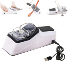 Electric Knife Sharpener for Kitchen, Professional DualSided with Scissor Slot, Fast 5s Sharpening