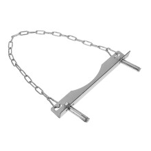 Heavy Duty Oxygen Cylinder Wall Mount Bracket with Chain, Propane Tank Holder for Trailer Use