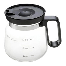 16oz Glass Coffee Mug with Handle, Large Capacity Tea Cup with Measurement Markings for Office