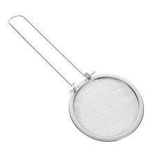 Stainless Steel Skimmer with Handle, Foldable Fine Mesh Strainer for Frying, Noodles and Vegetables