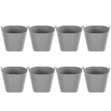 8 Pcs Silicone Baking Cups Reusable Nonstick Muffin and Cupcake Molds Dishwasher Safe Gray