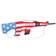 Inflatable Toy Rifle 36 Inch Red White Blue USA Flag Design Patriotic Party Prop