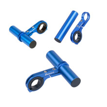 Aluminum Alloy Bike Handlebar Extension Mount for Flashlight Bell Code Table, Extra Space, Easy Fit