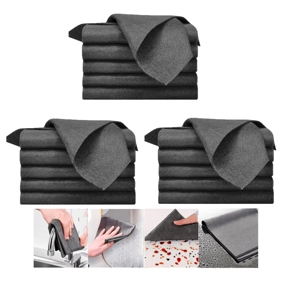Microfiber Cleaning Cloth Set Of 10, Streak And Lint Glass Cleaning For Windows, Mirrors, Cars 9113335538566