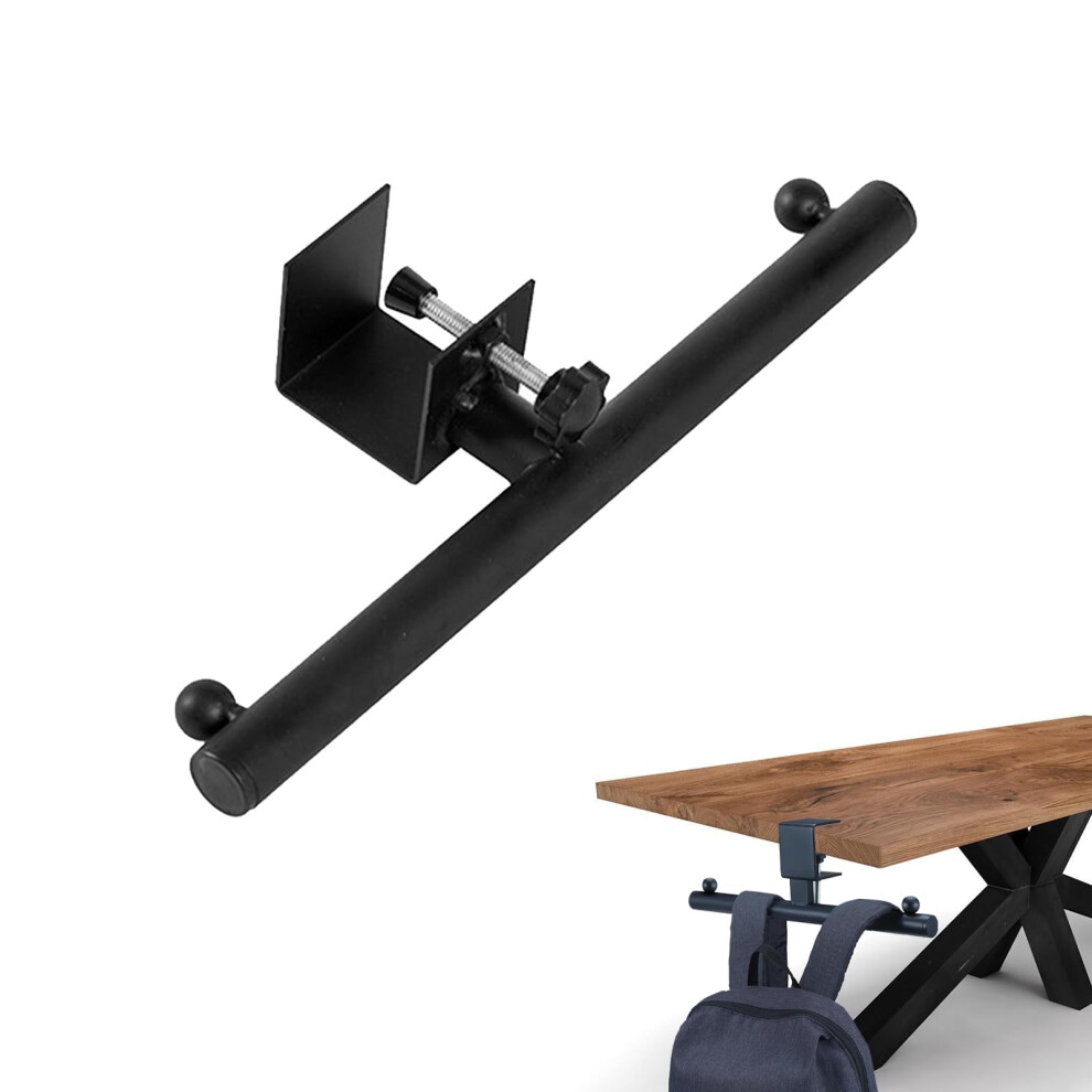 Purse Hook For Table With Adjustable Clamp, 44 Lbs Load Capacity, Antislip Pad, Black 9113335538573