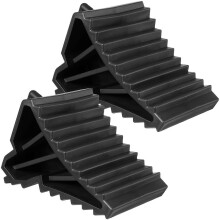 2pcs Universal Black Car Styling Plastic Stop Control Tire Triangle Pad Anti Silp Tools for Car Truck