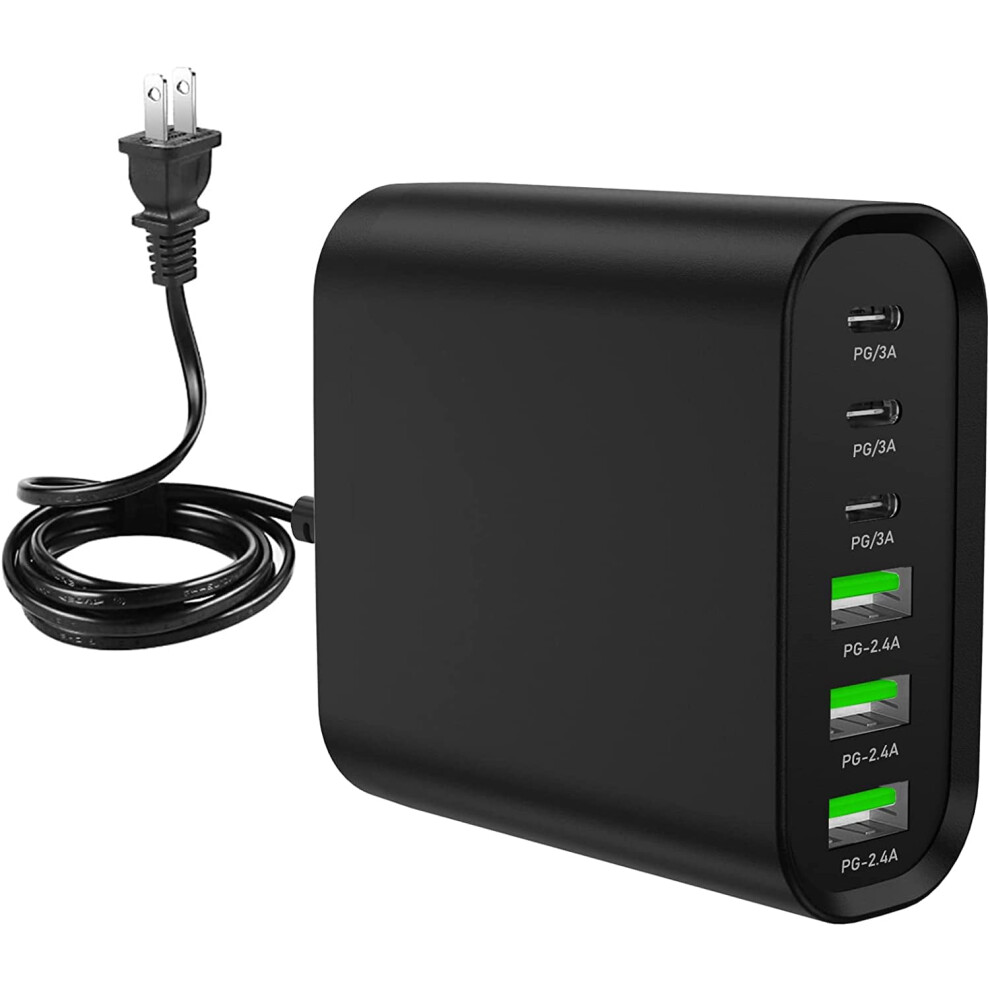 Usb C Charger,100W 6 Port Usb C Charging Station With 3 Usb C Ports And 3 Qc Usb A Ports, Portable Pd Fast Usb C Wall 9377112430492