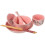 6pcs Japanese Style Ceramic Tableware Set Household Cutlery Creative Ceramic Dinnerware Set (Pink) 2