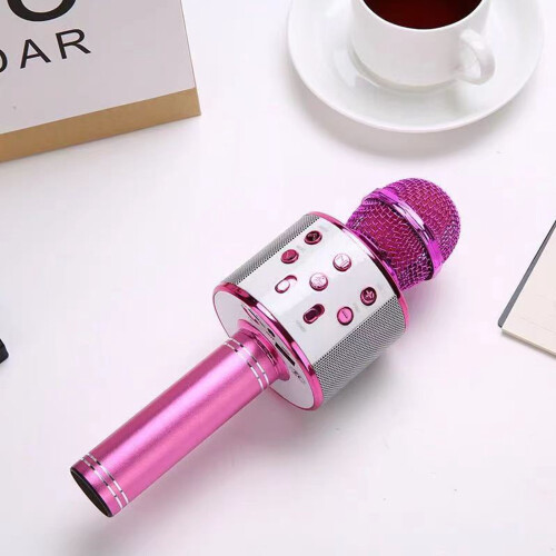 Bluetooth Karaoke Wireless Microphone Professional Speaker Handheld Condenser Microphone Player Singing Recorder Mic LED
