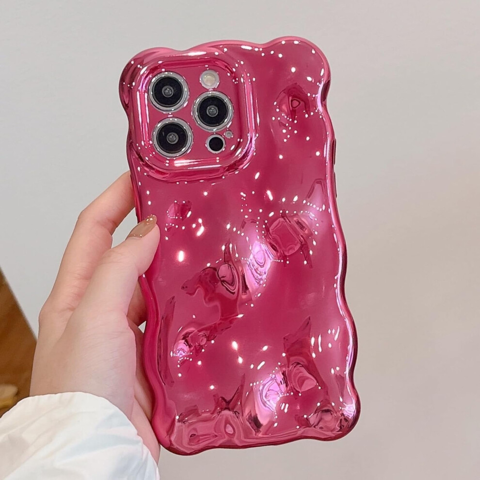 Ueebai Case For Compatible With Iphone 13 Pro 6.1 Inch, Cute Candy Color Curly Wave Shockproof Soft Tpu Bumper, 3D Water Ripple Slim Non-Yellowing 9377112432779