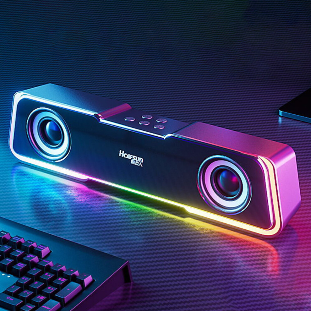 Gnobogi Colorful Sound Bluetooth 5.3 Speaker With Subwoofer, High Power Wireless Sound Bar For Tv, Home, Desktop, Karaoke, Portable Audio 9377112432410