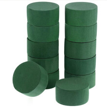 HAOAN 12 pcs Round Floral Foam Blocks Large Wet Florist Styrofoam Block Flower Arrangement Supplies for Craft Project
