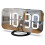 Jacenvly Black Tech Dual USB Charging Mirror Clock, 6.5" LED Display, Digital Alarm Clock with Creative Design, Compatible with USB Devices 2