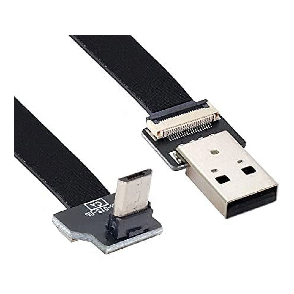 Up Ang Usb 2.0 Type-A Male To Micro Usb 5Pin Male Data Flat Slim Fpc Cable For Fpv & Disk & Phone 20Cm 9027700426290