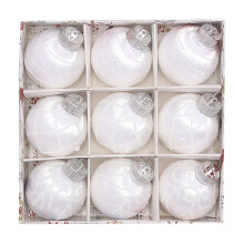 80mm Christmas Ball Ornaments - 9pcs Large Shatterproof Foam Xmas Decorations, Compatible with Clear Plastic Glitter Hanging Balls for Holiday Home