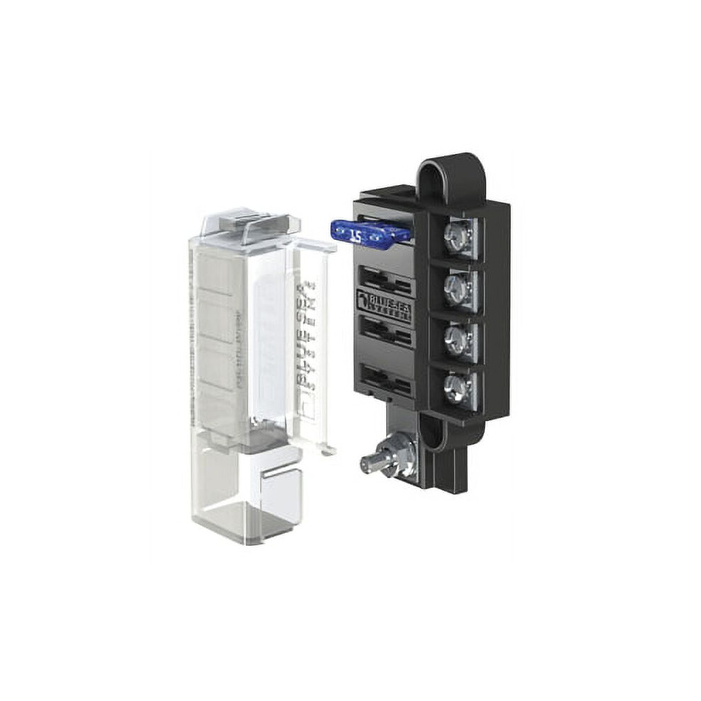 Sea 5045 St Blade Compact Fuse Blocks - 4 Circuits W/Cover Blue 9027700427549