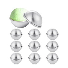 20 Pieces 10 Set DIY Metal Bath Ball Mold for Crafting DIY Making Supplies 5.5X2.5cm