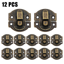 5/12set Jewelry Box Hasp Clasp Suitcase Wood Chest Cabinet Decorative Lock Latch Bronze 12pcs