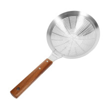 Stainless Steel Skimmer Spoon with Ergonomic Long Handle for Pasta, Vegetables and Dumplings
