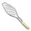 Chrome Plated Bbq Fish Grill with Wooden Handle(1pc, Brown) 1