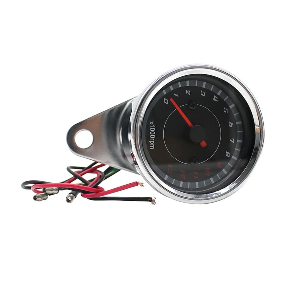 Universal Motorcycle Tachometer 12V Digital Rpm Gauge With Odometer Backlight Blue 9113335539167