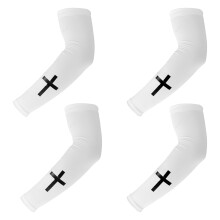 Compression Arm Sleeves with Unique Cross Design, QuickDry UV Protection for Men and Women Outdoor
