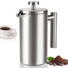 Insulated Stainless Steel French Press Coffee Maker 12oz 350ml for Travel Camping Keeps Coffee Hot