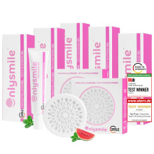OnlySmile Zahnbleaching-Kit 1-Year Whitening Bundle – 5x Whitening Gel & 2x Zahnpulver