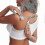 (L,WHITE)Post Surgical Bra Front Closure Post Surgery Compression Bras 4